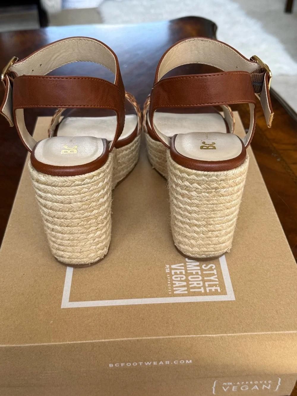 BC Brown Woven Espadrille (size 7.5)